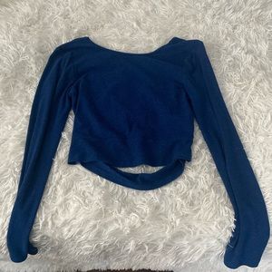 Open Back EarthBound long sleeve crop top